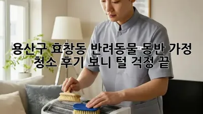 용산구 효창동 반려동물 동반 가정 청소, 후기 보니 털 걱정 끝!