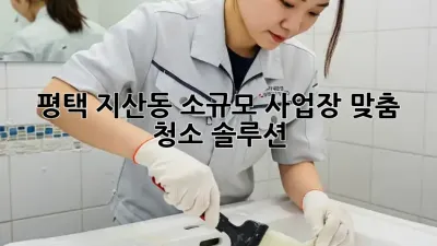 평택 지산동 소규모 사업장 맞춤 청소 솔루션✨